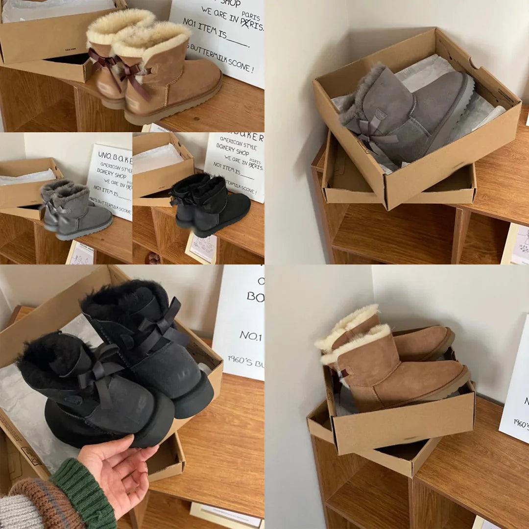 'UG' Bow Boot (Black/Grey/Chestnut)