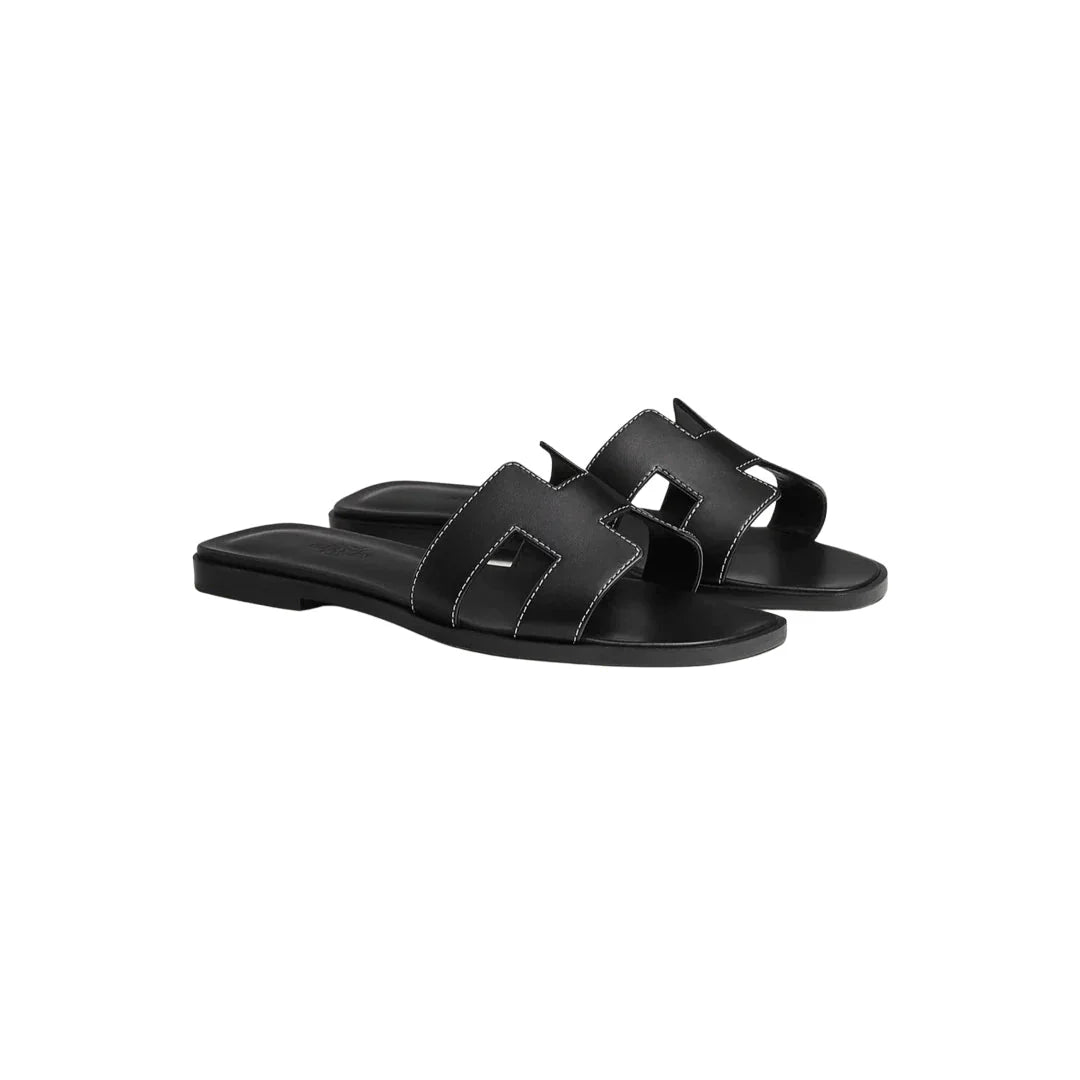 'HRMS' Sandal (White/Black/Brown)