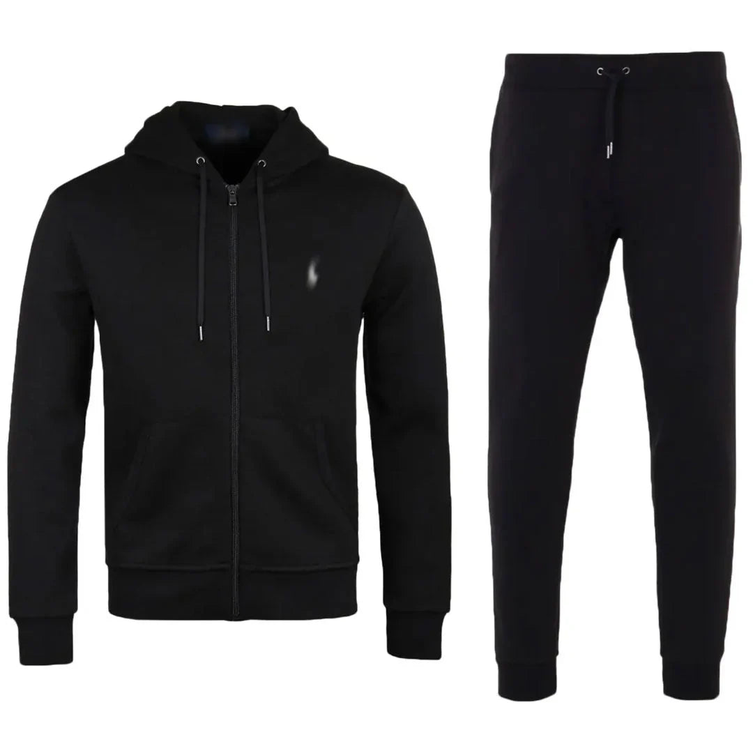 Men's 'Polo' Black Tracksuit
