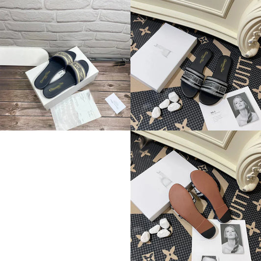 Women's D1OR Slides Black/Navy