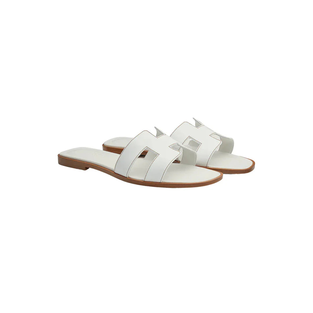 'HRMS' Sandal (White/Black/Brown)
