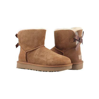 'UG' Bow Boot (Black/Grey/Chestnut)