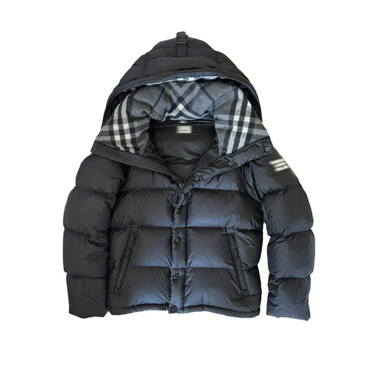Men's 'BURB' Black Detachable Puffer Jacket