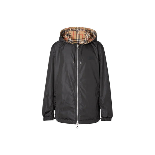 Men's 'BURB' Black Reversible Windbreaker