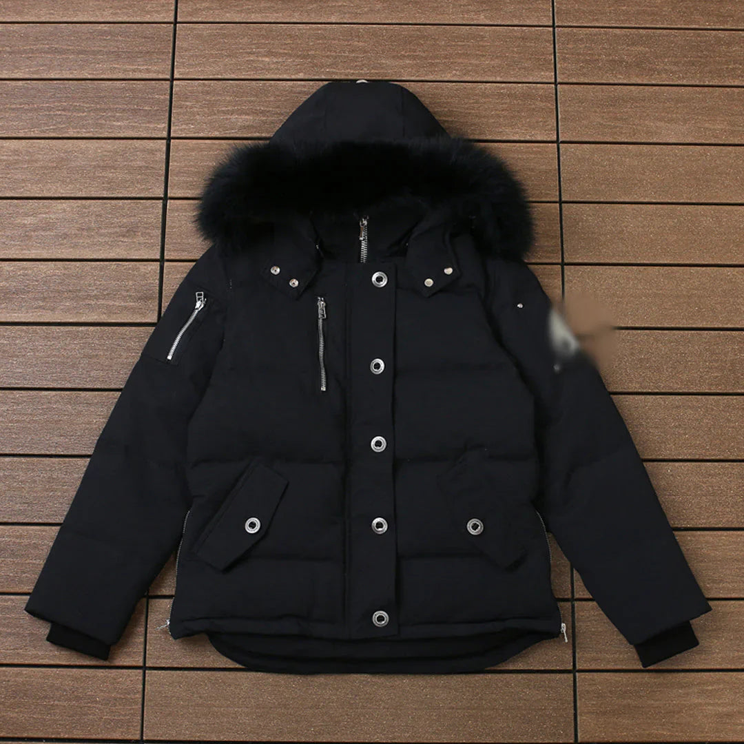 Men's 'MOOSE' Black Puffer Jacket