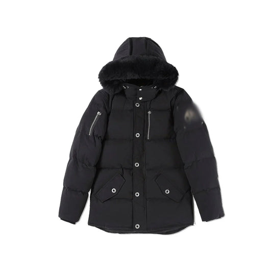 Men's 'MOOSE' Black Puffer Jacket